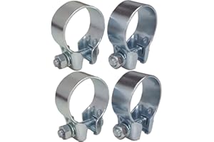 ALUTEC METALLBAU 4St. Auspuffschelle 38/42/44/46/50/52/53/54/59/60/64/69 Breitbandschelle Schelle Rohrschelle (4St. Ø 46,5 mm)