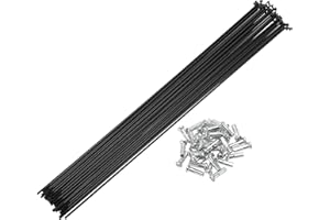 Motoforti Universal Bicycle Spokes Bike Wheel Spokes 14G Carbon Steel 1 Set