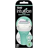 Wilkinson Sword Intuition 2in1 Sensitive Care, Confezione con 1 Manico, 1 Testina Montata, Rasoio Guadrilama Donna con Sapone