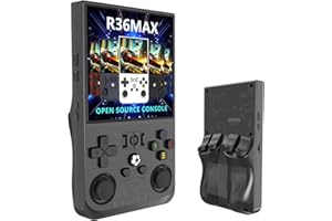 Aidodmom Open Source Sistema Linux R36MAX Retro Console di gioco, portatile palmare Consoles per videogiochi, 4.0-in 4 k HD IPS schermo con 64G Built-in 10000 giochis classici,2025 Nuovo