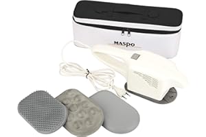 ‎VIBRAMAT MASPO Vibramat de Luxe mit 3 Massageaufsätzen und eleganter Transporttasche PROFI Massagegerät Großflächenmassagegerät