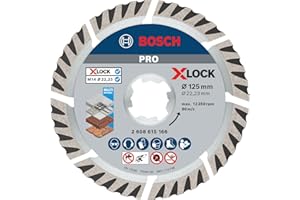 Bosch 1x PRO Multi Material Diamanttrennscheiben, X-Lock (für Beton, Stahlbeton, Ø 125 mm, Professional Zubehör Kleiner Winkelschleifer)