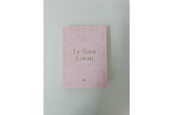 Saint Coran Arabe français phonétique cartonné (13 x 17 cm) - Rose - Dorure