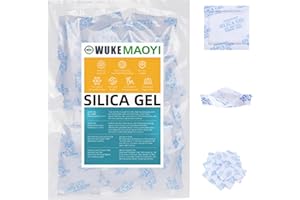 WUKEMAOYI 10 Gram x 35 Packs Silica Gel Sachets, Silica Gel Packets, Desiccant Bags, Moisture Absorber Sachets Bags, Silica Gel Dehumidifier Bags, Desiccant Dehumidifiers for Home Cars Books Clothes Storage
