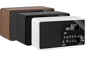 IMPERIAL DABMAN 100 – radio cyfrowe (radio, DAB+/DAB/UKW, Aux In, drewniana obudowa, budzik, wyświetlacz LCD) wygląd drewna/brązowy