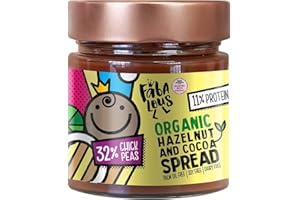 Fabalous Organic Chocolate Spread (Hazelnut & Cocoa Spread) Vegan, Dairy Free, No Palm Oil, Less Sugar, More Protein 200g