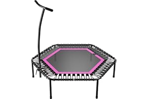 ‎BELLICON bellicon Jumping Fitness Trampolin 137cm bis 150 kg (Extra Stark) | 3-teiliger Rahmen mit Haltegriff - Einfacher Aufbau | Mit Patentierten Seilringen | Das Original - Made in Germany