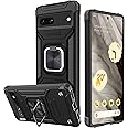 Honeyview ShockProof Case for Google Pixel 7 5G with Ring Kickstand, Bumper Armour Phone Cover for Google Pixel 7 5G - Black