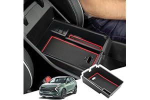 BIBIBO bracciolo auto con tappetino Scatola Portaoggetti del Bracciolo Central Console Armrest Storage Box per Kia Sportage NQ5 (Automatico) 2022 2023