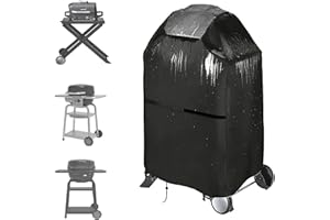 Rilime Barbecue Cover, Waterproof Outdoor BBQ Grill Cover Protective Cover for Ninja 701 Series Woodfire Outdoor Grill,Water Resistant, Anti-Fade Fabric (For Ninja with Grill 83x60x101cm)