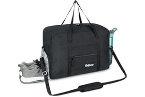 Sportsnew Sporttasche mit Schuhfach & Nassfach Reisetasche Damen Trainingstasche Herren Gym Tasche Fitnesstasche Weekender Bag, (Upgraded Tasche), Schwarz