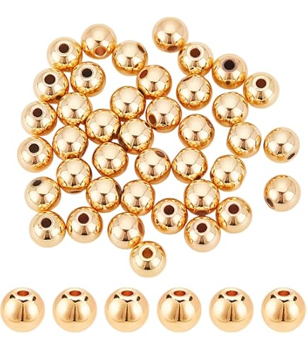 Beebeecraft 150 pz/scatola 3/4/6 mm perline distanziali rotonde piatte disco placcato oro 18 carati gioielli sciolti che fanno perline per braccialetti fai da te orecchini collana
