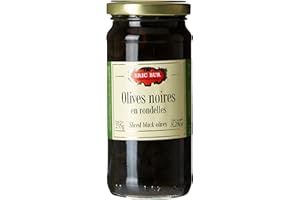 ERIC BUR Olives Noires en Rondelles 235 g - Lot de 6