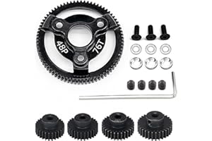 RCTHJIA 48P 76T Spur Gear Hardened Steel Transmission Gears with 27T 28T 29T 30T Pinions Gear 1/8 inch 3.175mm Hole Upgrade Parts for Traxxas RC 1/10 2WD Slash Stampede Rustler 2WD Bandit VXL XL-5 F-150 SVT