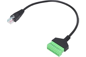 CERRXIAN RJ45 a 8 pin Terminale a vite senza saldatura Cavo, 30CM Cat7 Cat6 Cat5 Cat5e Cavo di prolunga senza saldatura Ethernet (M)