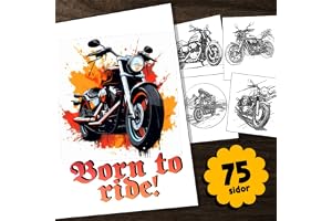 Motorcyklar och motocross - Mopeder och motorcyklar målarbok: Fantastisk målarbok med 75 sidor för motorcykel- och motocrossfantaster