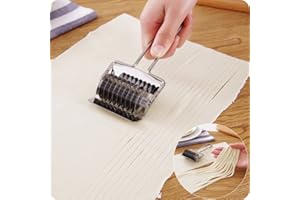 ESOES Stainless Steel Noodle Cutter,Noodle Lattice Roller Pasta Spaghetti Maker Kitchen Cooking Tools Pressing Dough Cutter Pasta Make Tool