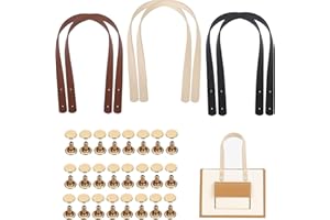 HORREX 6 Pièces Poignées en Cuir pour Sacs,60cm×2cm Anse de Sac Bandouliere,Anse Sac,Adapté pour Remplacer Les Bretelles et Les Sangles des Sacs a Main, Sacs a Bandoulière, Porte-Documents