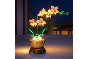 LocoLee Led Light Set Compatible with Lego Mini Orchid Led Decoration Lighting Kit Compatible with Lego 10343 Building Blocks Model,Only Lights Set,No Model