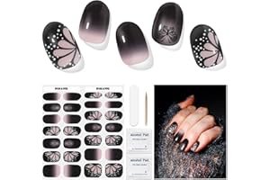 ‎DUKASOU Nagelfolie UV Härtend- UV Gel Strips- 28 Stück UV Gel Folien,DIY UV Nagelfolien Dauerhaft ohne Geruch Finger Nagelfolie Selbstklebend Nail Stickers ist ein Geschenk für Mädchen