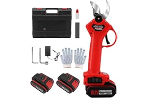 zerotop Professionelle Gartenschere elektrische Astschneider, 24 V elektrische Gartenschere batteriebetriebene Gartenschere schnurlos, 30 mm Schnittdurchmesser, 2 Stück wiederaufladbare Batterien