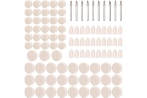 Woohome Ruota di Lucidatura in Lana, 100 Pz Set di Ruota di Lucidatura in Feltro di Lana Feltro Lucidatura Ruote per Levigatura Lucidante per Gioielli Vetro Metallo Ceramica