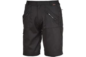 Portwest S889 Krótkie Spodenki Robocze z Elastycznym Pasem Czarne, S