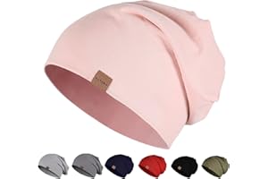 YANIKY Berretto da uomo e donna, in cotone, sottile e leggero, morbido chemo, antivento, in jersey, per tutte le stagioni