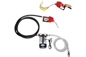 BJTDLLX Dieselpumpe Selbstansaugend 230V Heizölpumpe 550W 60L/min Bio Ölpumpe Automatik Pistole Kraftstoffpumpen mit Schlauch