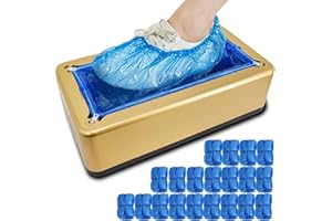 TAIMIKO Automatic Shoe Covers Dispenser,Portable Shoe Cover Machine with 200pcs Disposable Boot Cover Dust proof,Waterproof,for Medical,Home,Shop,Factory,Office,Family Gatherings Holiday Celebration