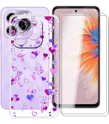 Handyhülle Für OUKITEL C65/C65 Pro Mit 2x Schutzfolie | Ultra Dünne Transparente TPU Hülle & Gehärtetes Glas - Kratz- Und Stoßschutz