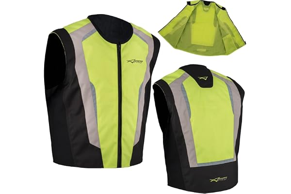 A-pro Gilet Securité Moto Vélo Haute Visibilité Sécurté Vest Auto Fluo 3X