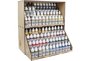 War World Gaming Soporte Organizador para Pinturas – Modulo Apilable con Cajones para Pinturas - Madera DM MDF Stand Organizar Estantería Wargame Miniatura Modelismo Seguimiento Envío