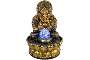 SURPRIZON Buddha Statue Tabletop Fountain, Zen Fountain for Home, Office, Desk, Bedroom Decoration (Style 5)
