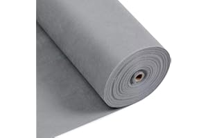Longing Home Rouleau de Nappe jetable en intissé Imitation Tissu au mètre, idéal pour Un Anniversaire, Une fête, décoration (Gris, 1,18 × 45 m)