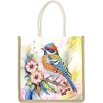 5D DIY Diamond Painting Tasche, Leinen Diamant Malerei Tragetasche Mit Innentasche Organizer Für Diamant Malerei Stofftasche Shopper Mit 2 Austauschbaren Tüchern, 23-nur Tasche, 20.5 Cm X 14.5 Cm X