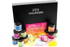 ‎HALLINGERS GENUSS MANUFAKTUR Hallingers Genuss Manufaktur 12er Badesalz-Geschenk-Set mit Totes Meer-Salzen - Made in Bayern