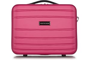 WITTCHEN Globe Line Kosmetikkoffer Reisekoffer Handgepäck Kabinenkoffer Hartschale aus ABS Zahlenschloss | 25 x 33 x 16,5 cm | Rosa