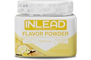 INLEAD - Flavor Powder | Kalorienarmes Geschmackspulver | zum Süßen von Quark & Joghurt | Perfekt zum Backen | Kalorienarm & Zuckerfrei | Flavour Pulver - 50 Portionen - 250g (Vanilla)