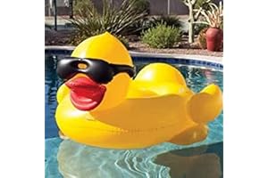 Float Joy Canard Géant Bouée Piscine Adulte Gonflable Jeux Piscine Bouee pour Enfant 6+