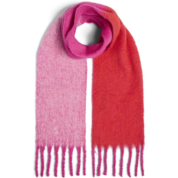 PIECES Écharpe longue pour femme Pcnoah Two Toned Noos Bc, Mélange de gris moyen/détail : noir, taille unique