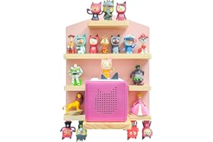 CHEDIN Tonie shelf for Toniebox，magnetic shelf，tonies storage shelf for 20 Tonie figures, Tonie Box Magnetic Wall Shelf Storage Shelf for Children to Play and Collect Shelf (Pink UK)