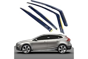 Haibak Wind Deflectors - Set compatible con Volvo V40 Mk2 2012-2019 5 puertas Hatchback 4 unidades Tinted in Channel Fitment