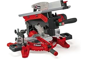 Einhell Sierra ingletadora y tronzadora y mesa TE-MS 216 T (1500W, hoja de sierra de Ø216mm, ancho de corte 120mm, profundidad 55mm, incl. láser de línea de corte, func. de sierra circular de mesa)