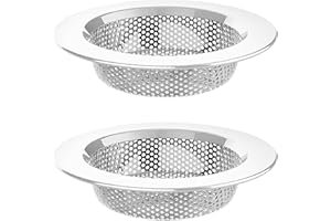 2 Pack Tomario Stainless Steel Kitchen Sink Strainer, Standard Sink Drain Protector Hair Catcher for Kitchen Bathroom Shower Kitchen Dishwasher Safe (External Diameter 7.5cm, Inner Diameter 4cm)