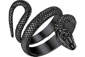 ChainsHouse Anello Serpente per Uomo Donna Acciaio Inossidabile Punk Gotico Gioielli Vintage Retrò Taglia IT 14-27 Anello Serpente Avvolgente