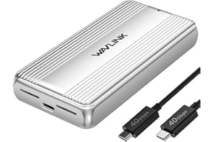 WAVLINK Case SSD M.2 NVMe 40Gbps con Ventola di Raffreddamento, Enclosure NVMe USB4 compatibile con Thunderbolt 4 fino a 3848 MB/s, supporta SSD di dimensioni 2230/2242/2260/2280 B+M/M-Key
