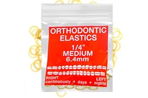 LA MIERE Amber Latex100 counts, Intraoral Elastic Bands Orthodontic Elastics Dental Rubber Bands Made in US Medium 1/4'', Amber Latex