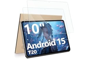Hianjoo 2-pièces Film de protection Compatible pour TABWEE T20/ T80 10 pouces, Protection d'écran Compatible pour TABWEE T20/ T80 10'', Anti-rayures, Sans bulles, Dureté 9H