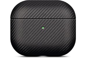 Haobobro [Karbonfaser Textur] AirPods 3 Hülle Case - Handgefertigt AirPods Pro 3. Generation Hülle Cover - Stoßdämpfende Schutzhülle mit Premium Finish - AirPods 3 Schwarz Tasche